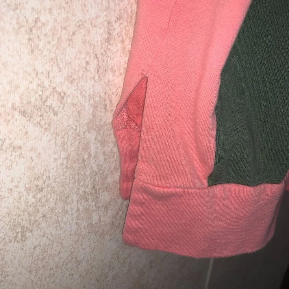 Free Assembly Girls‎ Long Hoodie Dress Pink/Green XXL